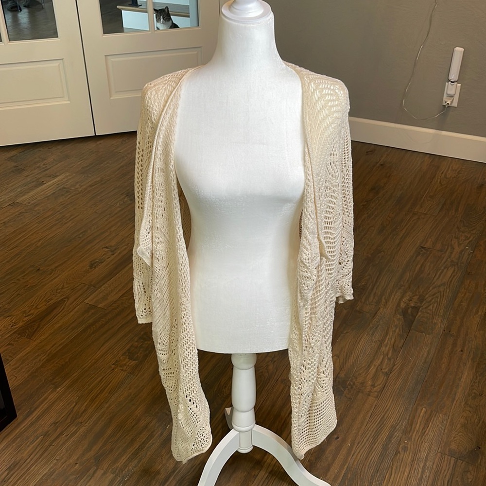 Crochet knit cardigan. Size XL